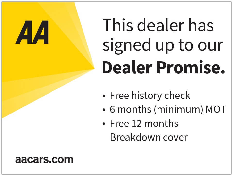 AA Dealer Promise banner at RMA Car Sales